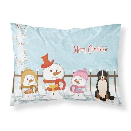 Carolines Treasures Carolines Treasures BB2367PILLOWCASE Merry Christmas Carolers Bernese Mountain Dog Fabric Standard Pillowcase; 20.5 x 0.25 x 30 in. BB2367PILLOWCASE